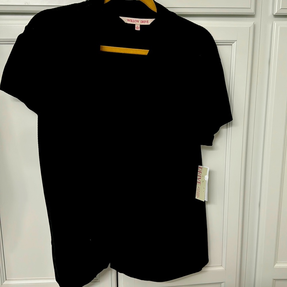 NWT Black front knotted top New with tags